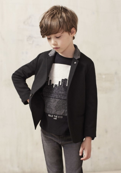 IKKS garcon city black longsleeve noir